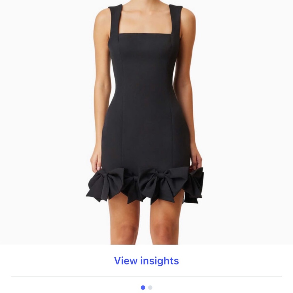 Elliatt Black Mini Dress with Bow Details